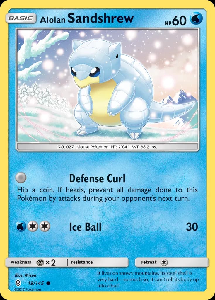 Alolan Sandshrew — Guardians Rising 19 Pokémon card