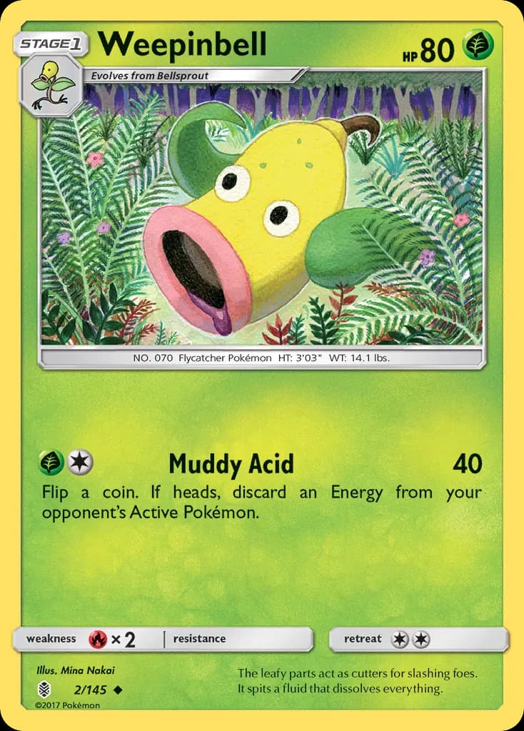 Weepinbell — Guardians Rising 2 Pokémon card
