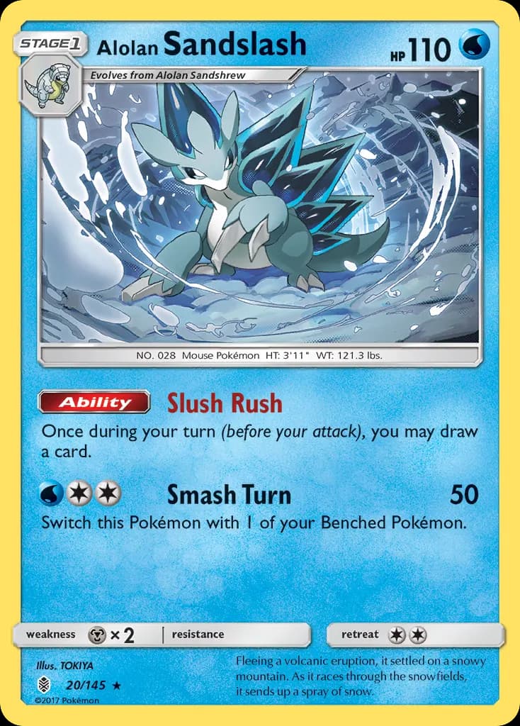 Alolan Sandslash — Guardians Rising 20 Pokémon card