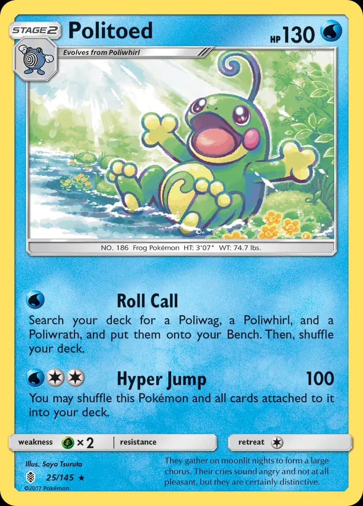 Politoed — Guardians Rising 25 Pokémon card