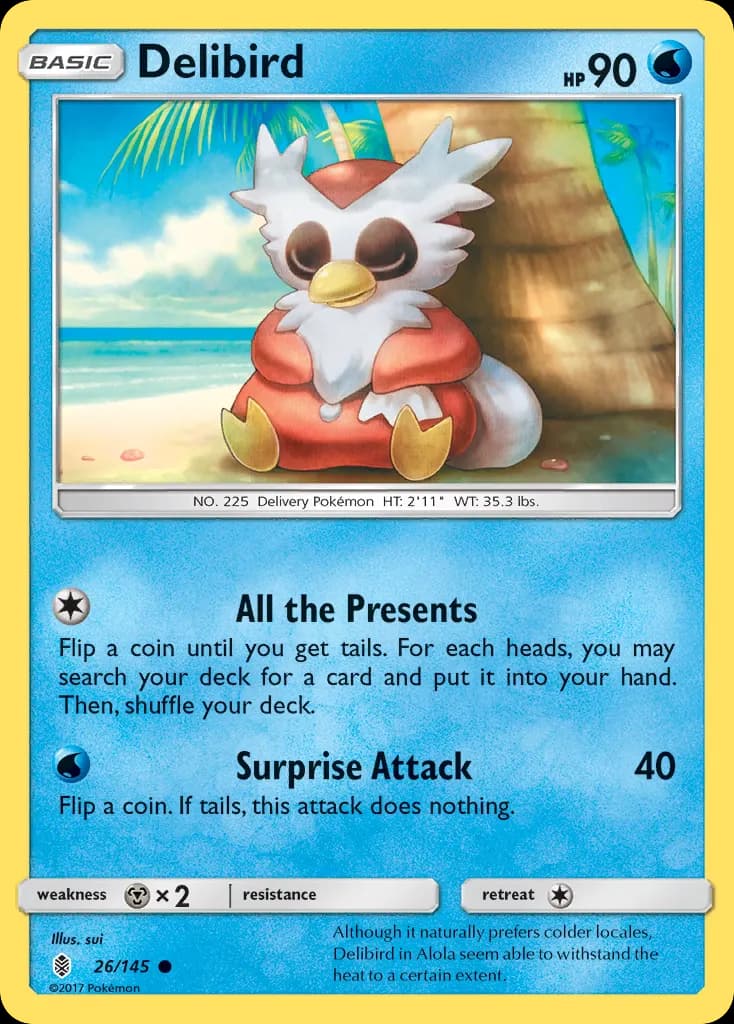Delibird — Guardians Rising 26 Pokémon card
