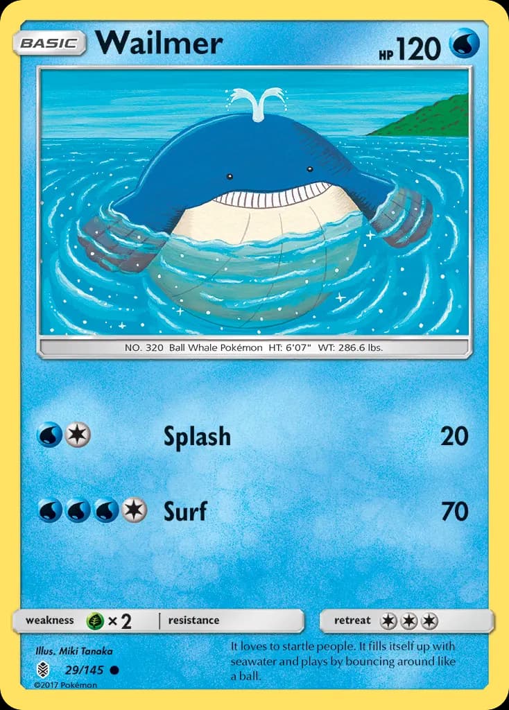 Wailmer — Guardians Rising 29 Pokémon card