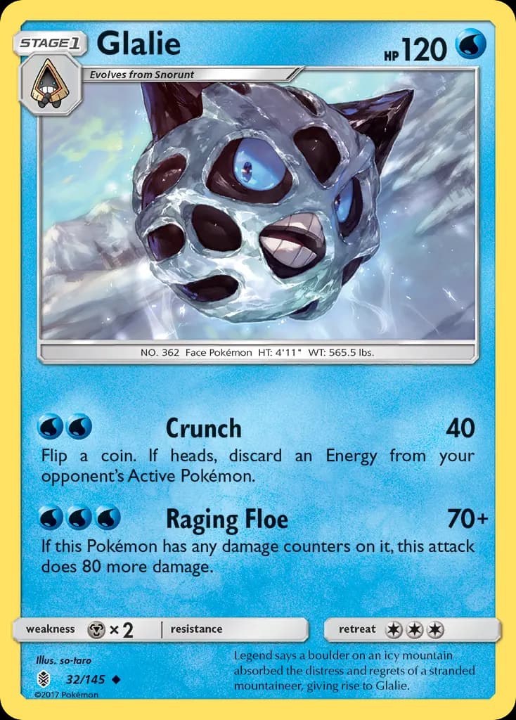 Glalie — Guardians Rising 32 Pokémon card