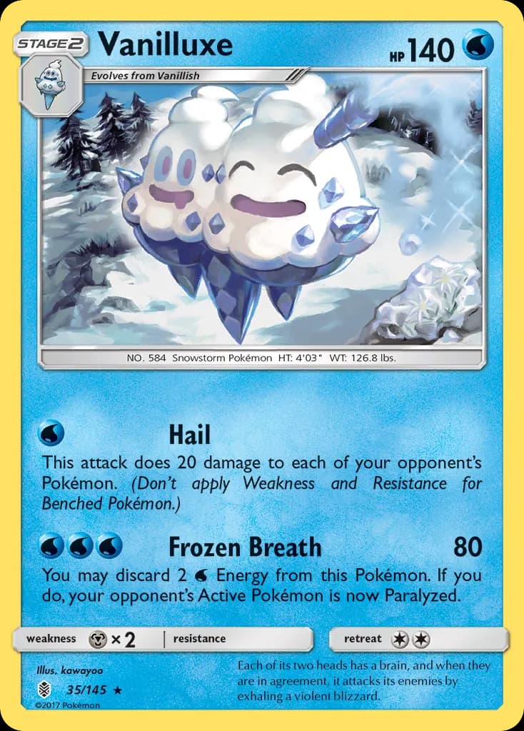 Vanilluxe — Guardians Rising 35 Pokémon card