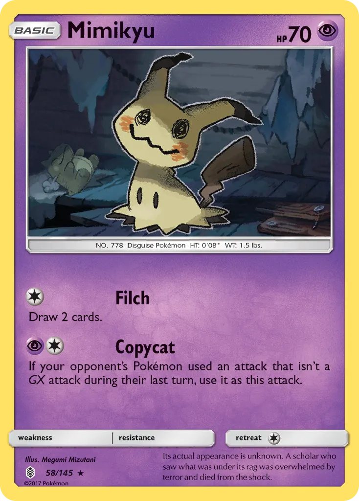 Mimikyu — Guardians Rising 58 Pokémon card