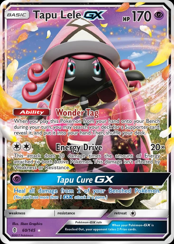 Tapu Lele-GX — Guardians Rising 60 Pokémon card