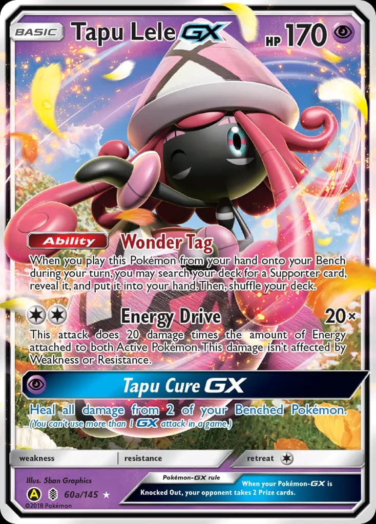 Tapu Lele-GX — Guardians Rising 60a Pokémon card