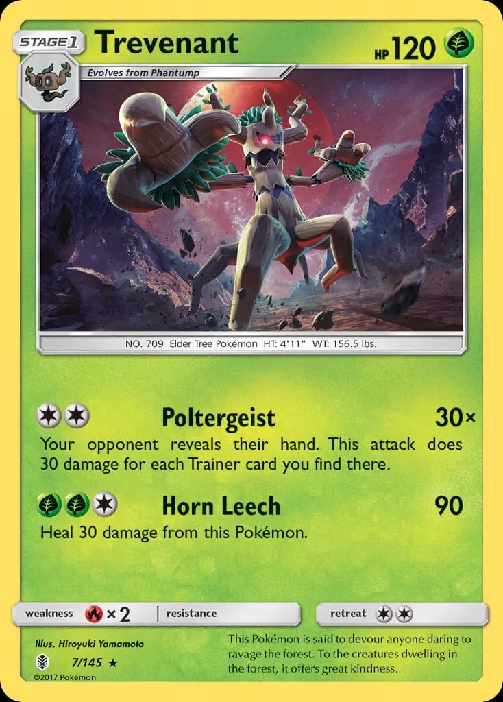 Trevenant — Guardians Rising 7 Pokémon card