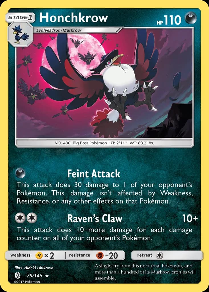 Honchkrow — Guardians Rising 79 Pokémon card