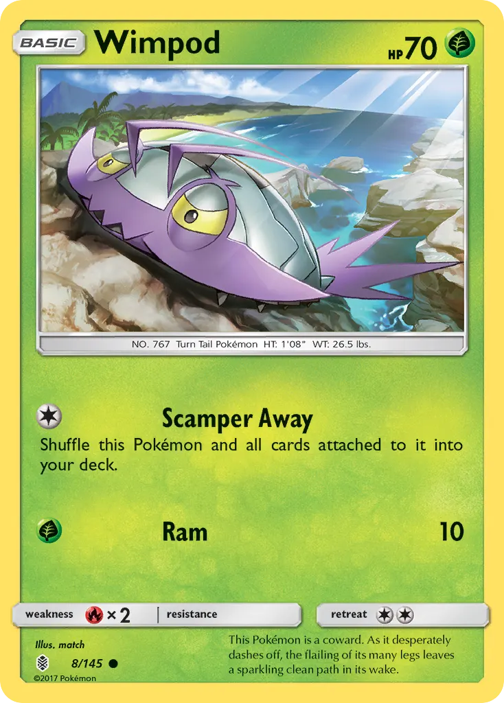 Wimpod — Guardians Rising 8 Pokémon card