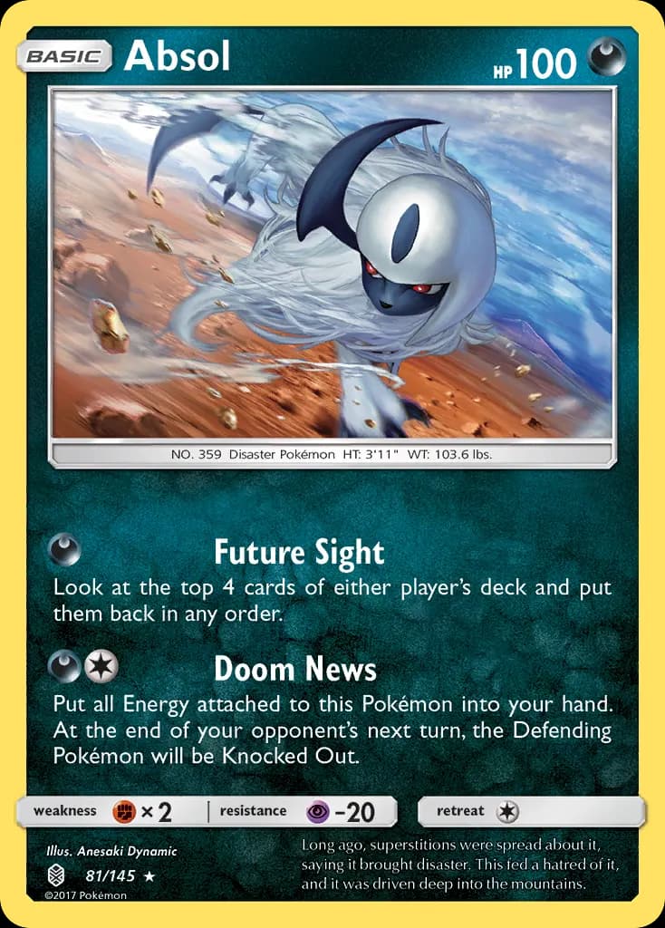 Absol — Guardians Rising 81 Pokémon card