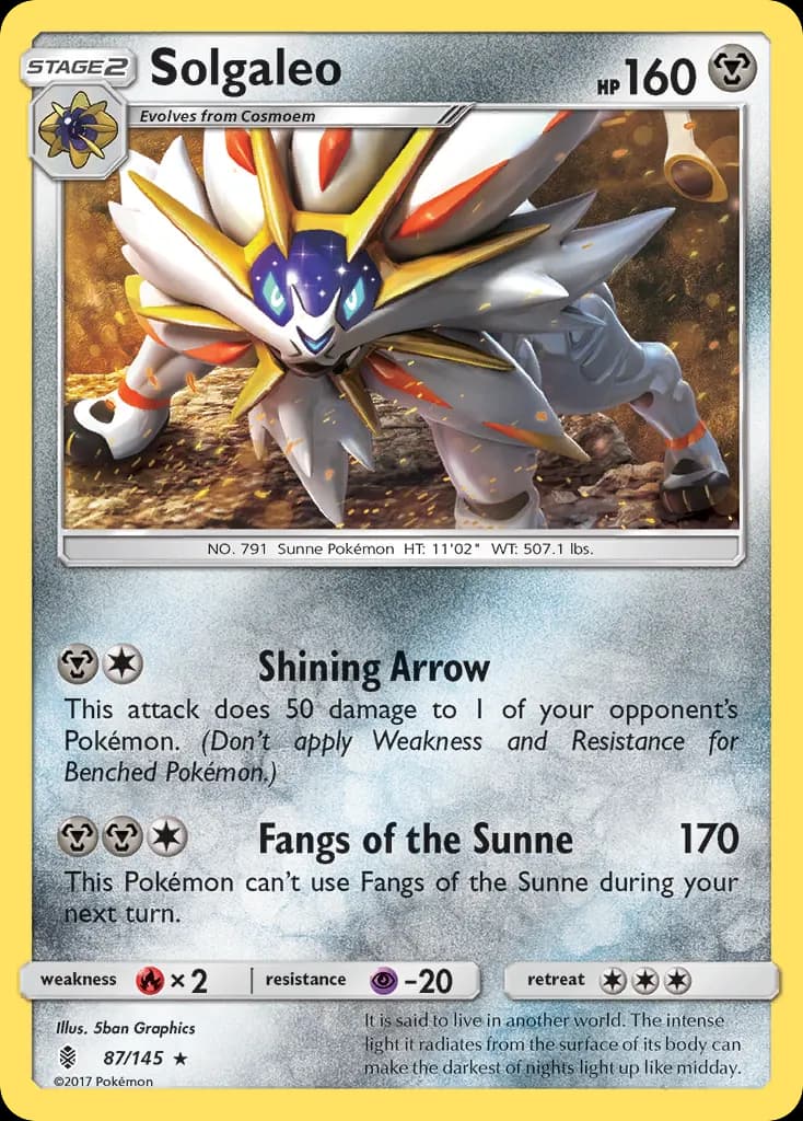 Solgaleo — Guardians Rising 87 Pokémon card