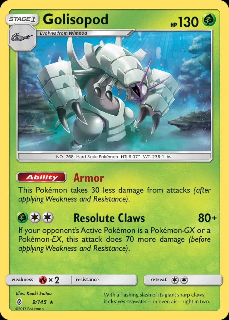 Golisopod — Guardians Rising 9 Pokémon card