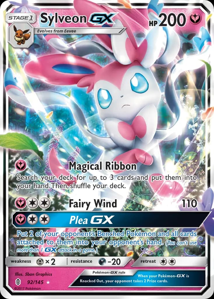 Sylveon-GX — Guardians Rising 92 Pokémon card