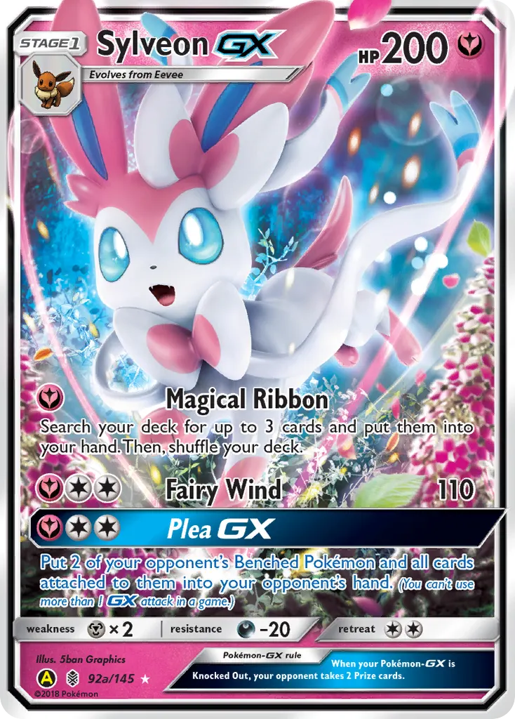 Sylveon-GX — Guardians Rising 92a Pokémon card