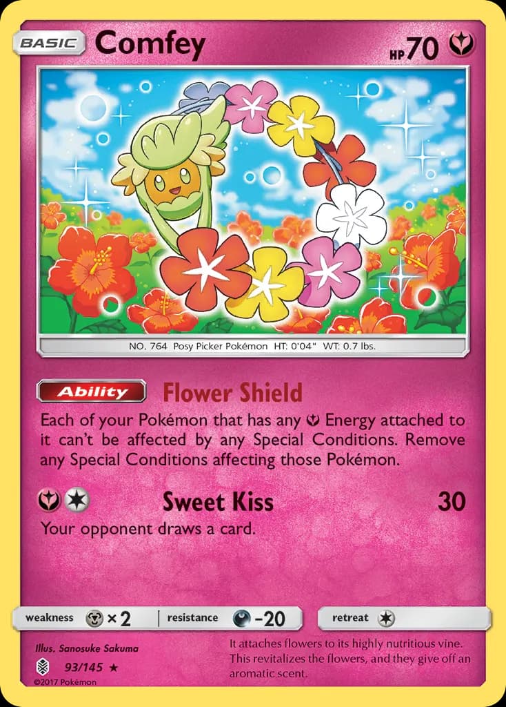 Comfey — Guardians Rising 93 Pokémon card