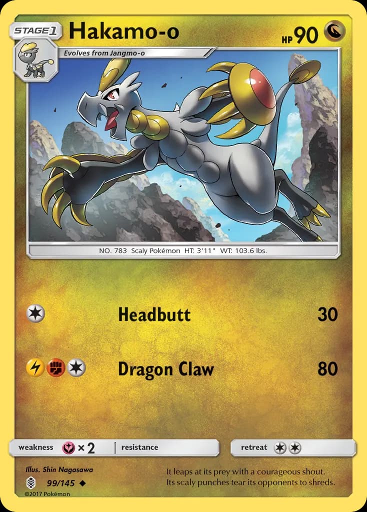 Hakamo-o — Guardians Rising 99 Pokémon card
