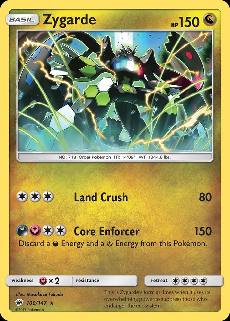 Zygarde — Burning Shadows 100 Pokémon card