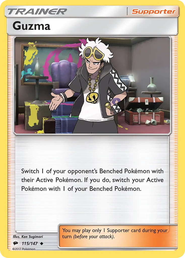 Guzma — Burning Shadows 115 Pokémon card
