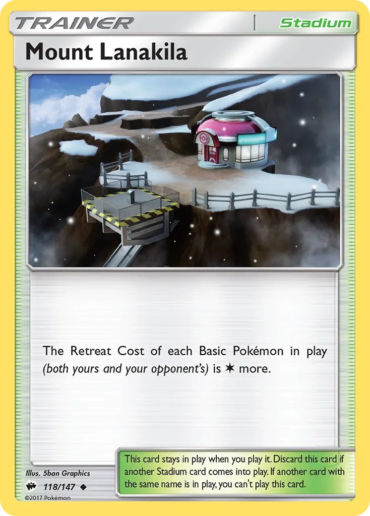 Mount Lanakila — Burning Shadows 118 Pokémon card
