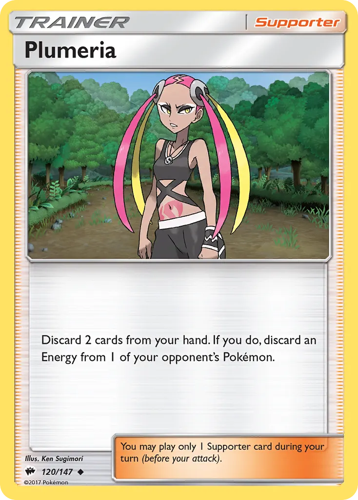 Plumeria — Burning Shadows 120 Pokémon card