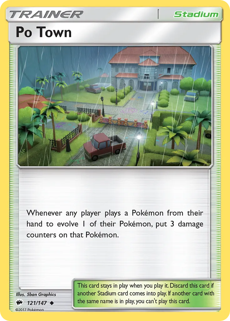 Po Town — Burning Shadows 121 Pokémon card