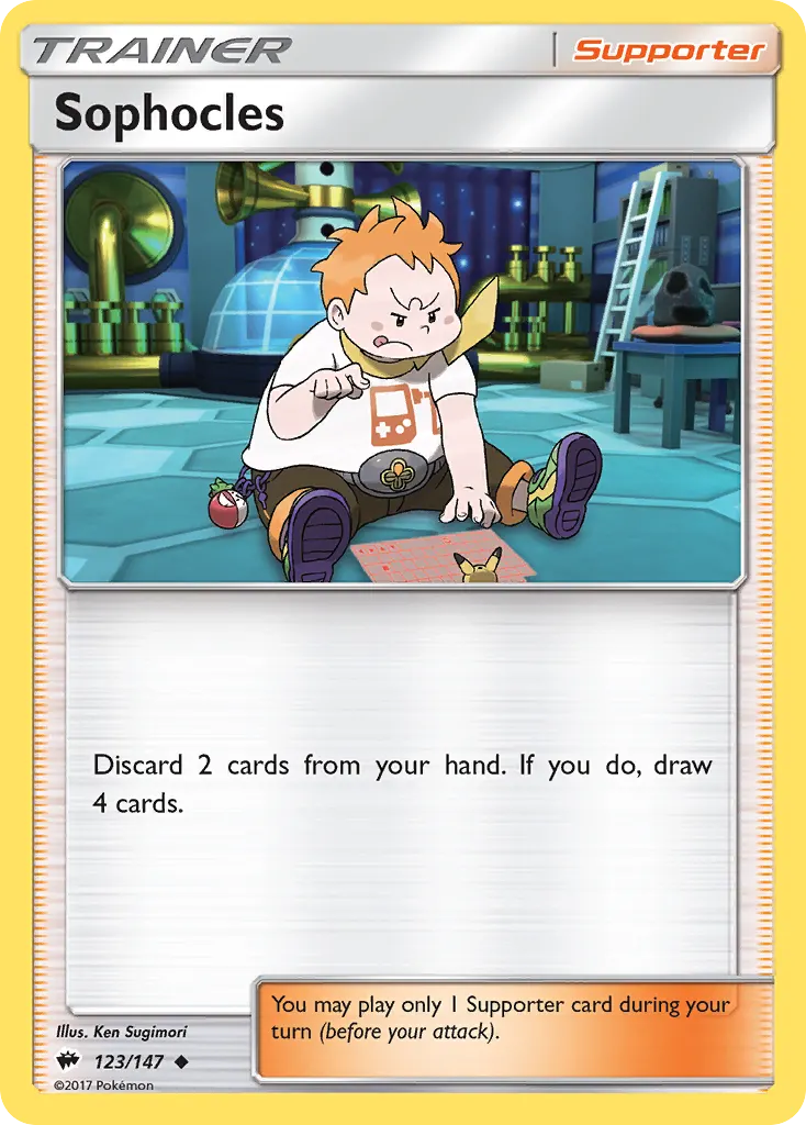 Sophocles — Burning Shadows 123 Pokémon card