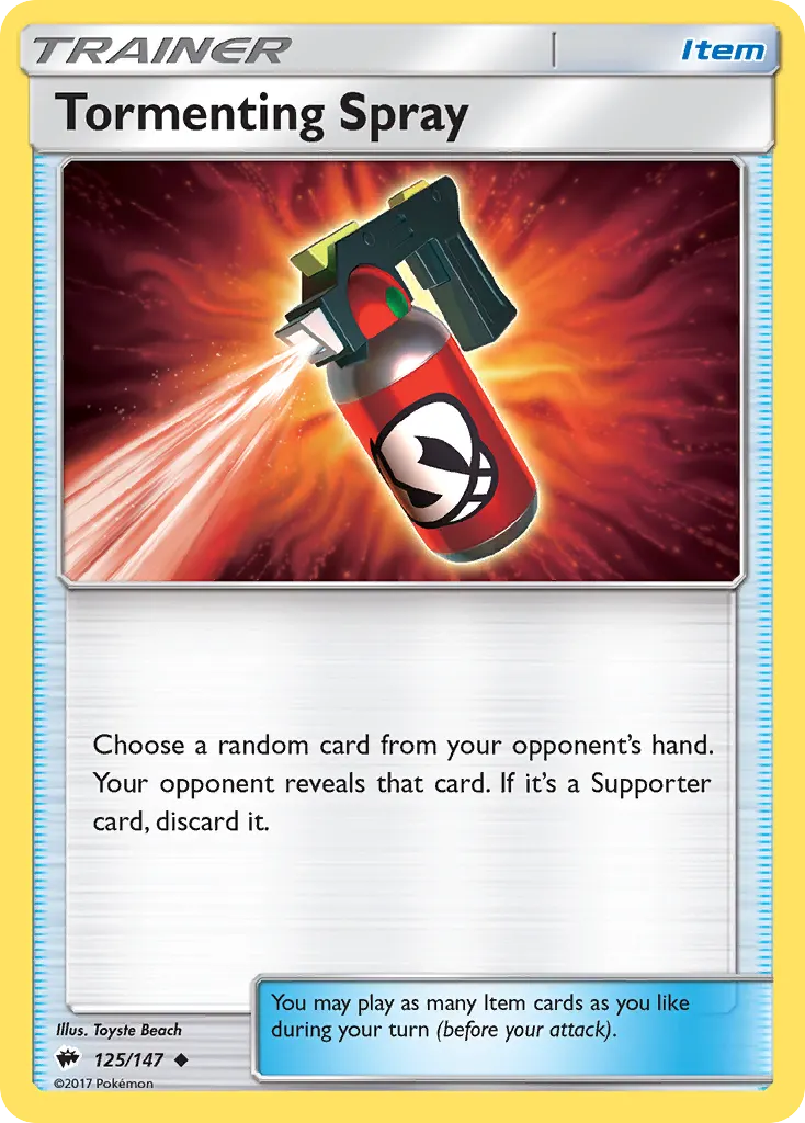 Tormenting Spray — Burning Shadows 125 Pokémon card