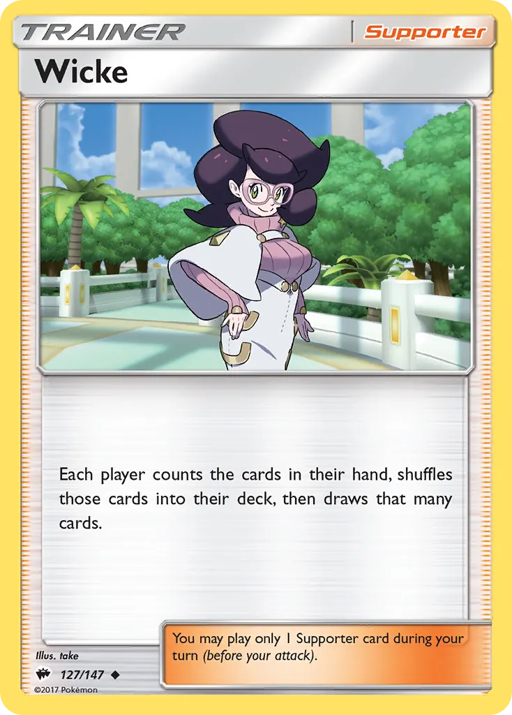 Wicke — Burning Shadows 127 Pokémon card
