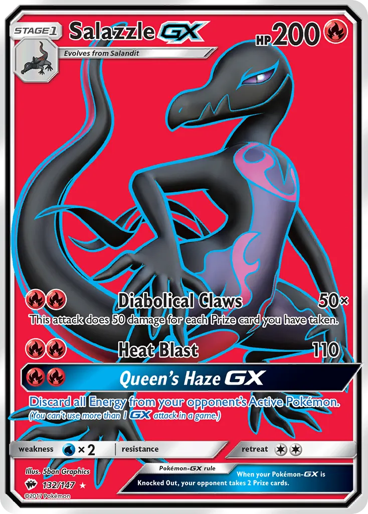 Salazzle-GX — Burning Shadows 132 Pokémon card