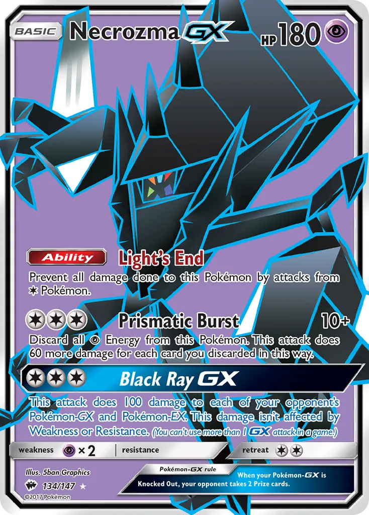 Necrozma-GX — Burning Shadows 134 Pokémon card