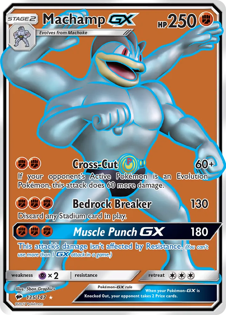 Machamp-GX — Burning Shadows 135 Pokémon card