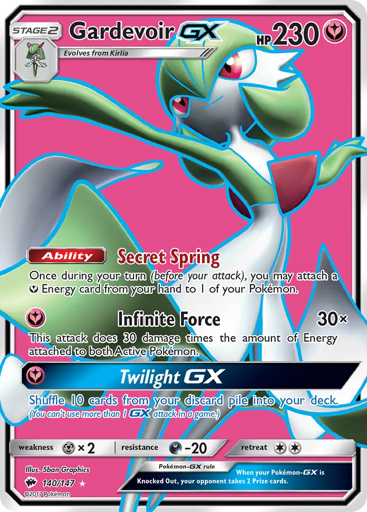 Gardevoir-GX — Burning Shadows 140 Pokémon card