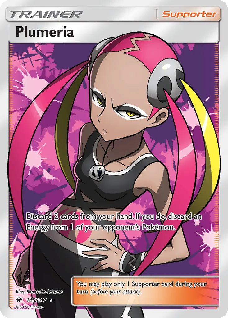 Plumeria — Burning Shadows 145 Pokémon card