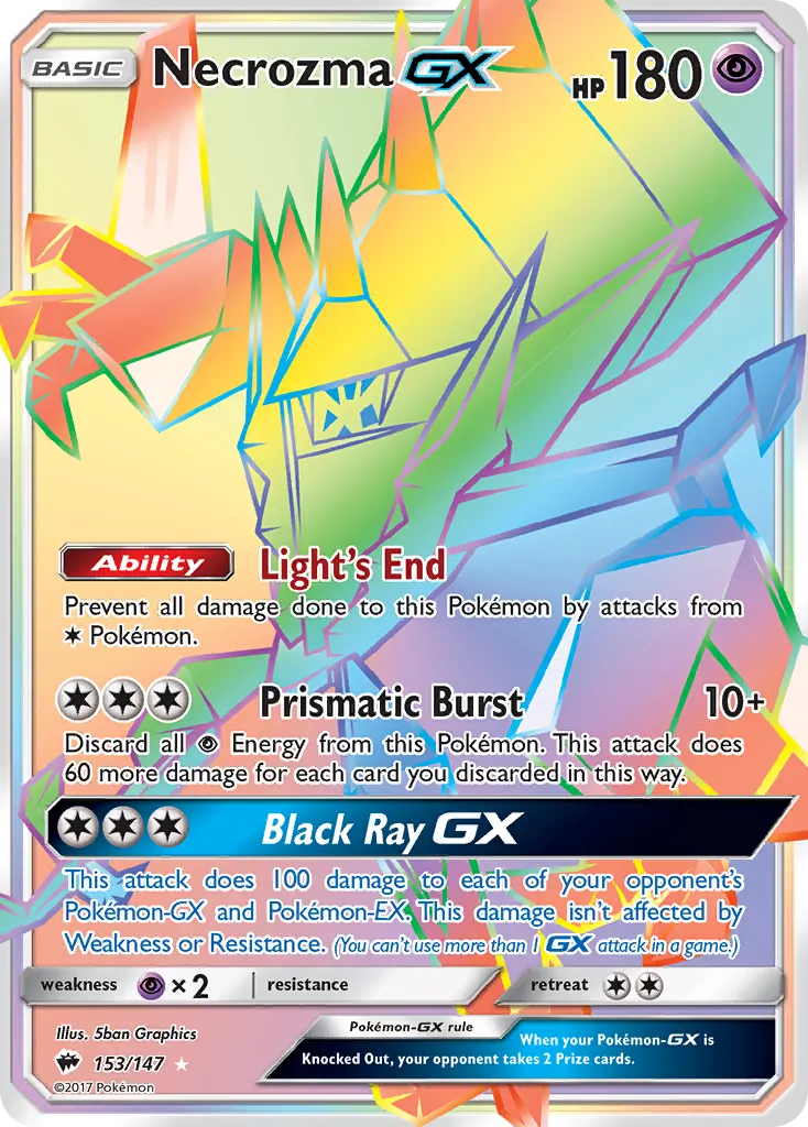 Necrozma-GX — Burning Shadows 153 Pokémon card