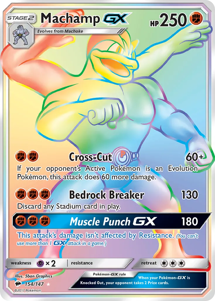 Machamp-GX — Burning Shadows 154 Pokémon card