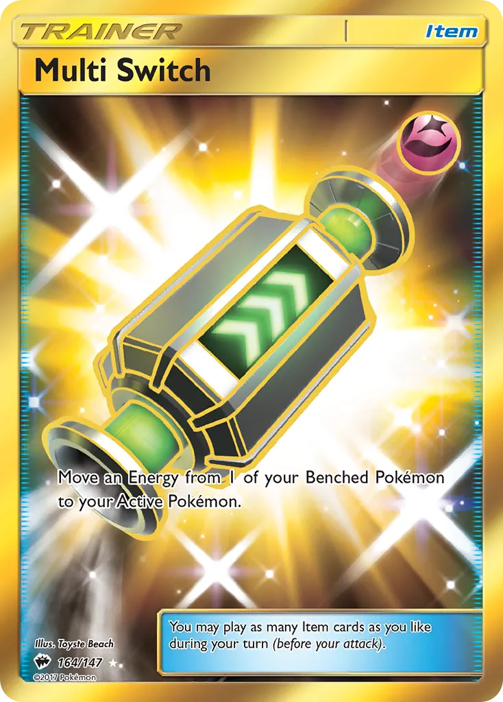 Multi Switch — Burning Shadows 164 Pokémon card
