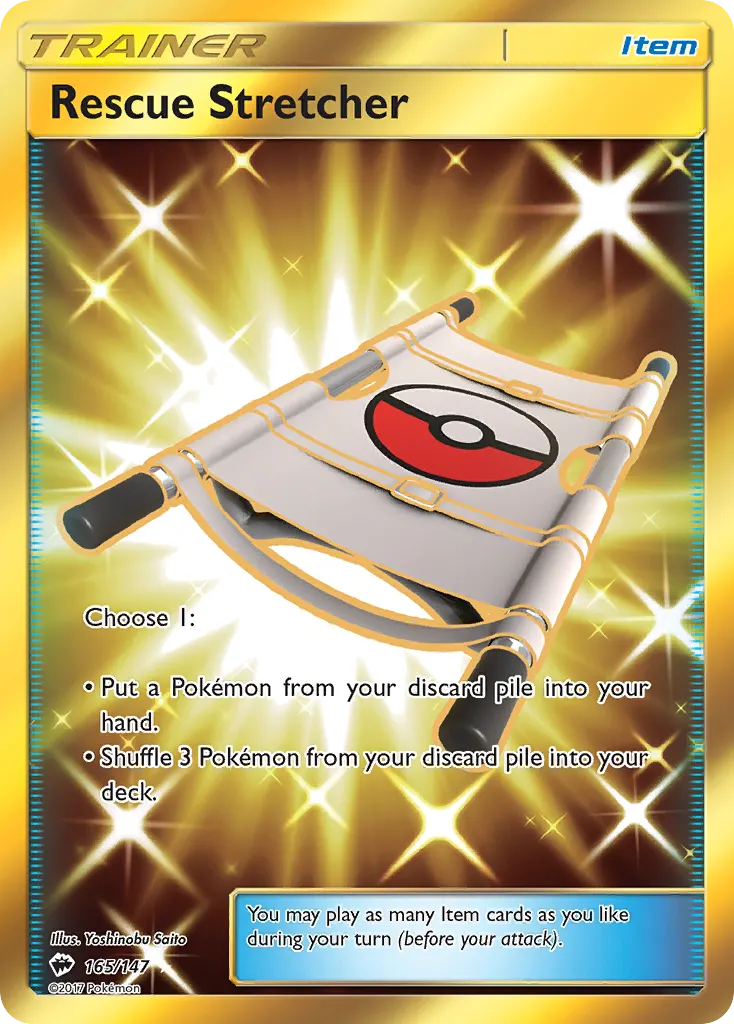Rescue Stretcher — Burning Shadows 165 Pokémon card