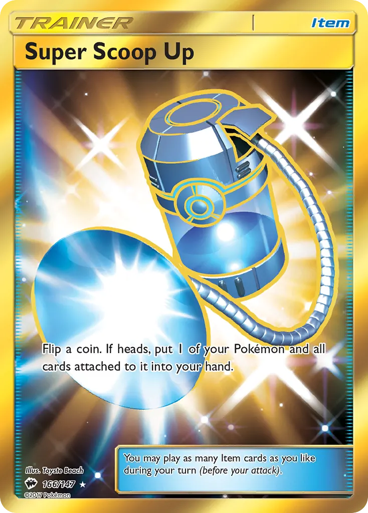 Super Scoop Up — Burning Shadows 166 Pokémon card