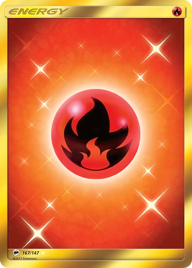 Fire Energy — Burning Shadows 167 Pokémon card