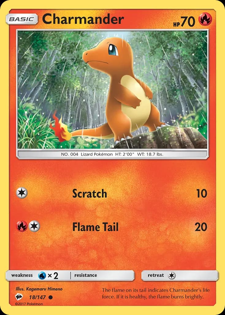 Charmander — Burning Shadows 18 Pokémon card
