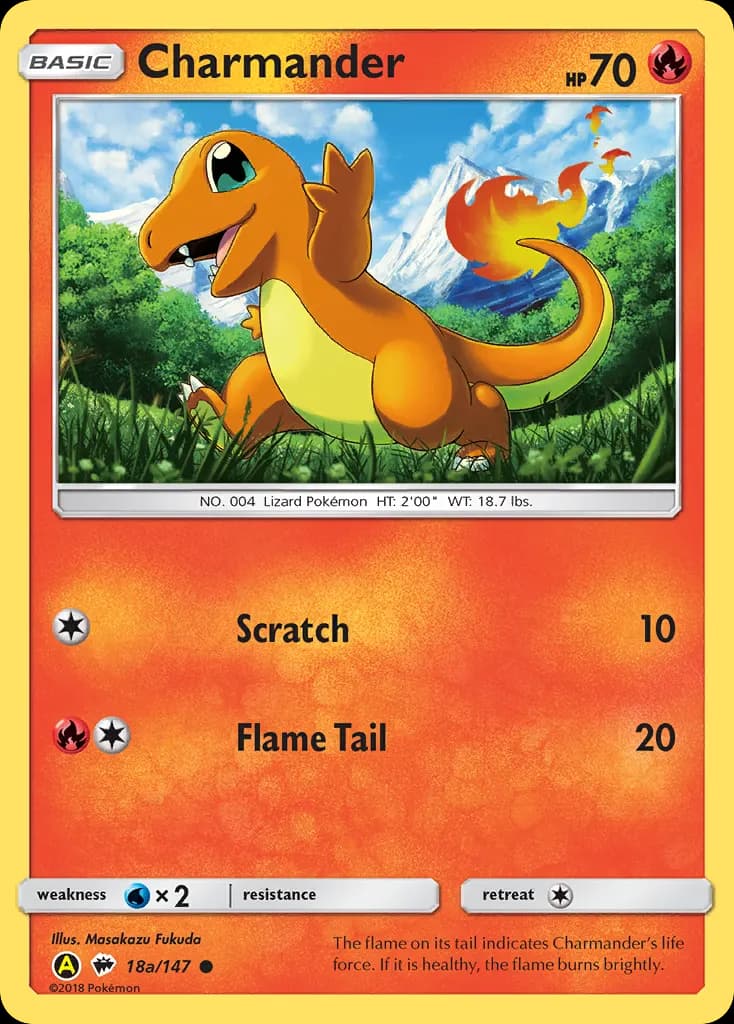 Charmander — Burning Shadows 18a Pokémon card