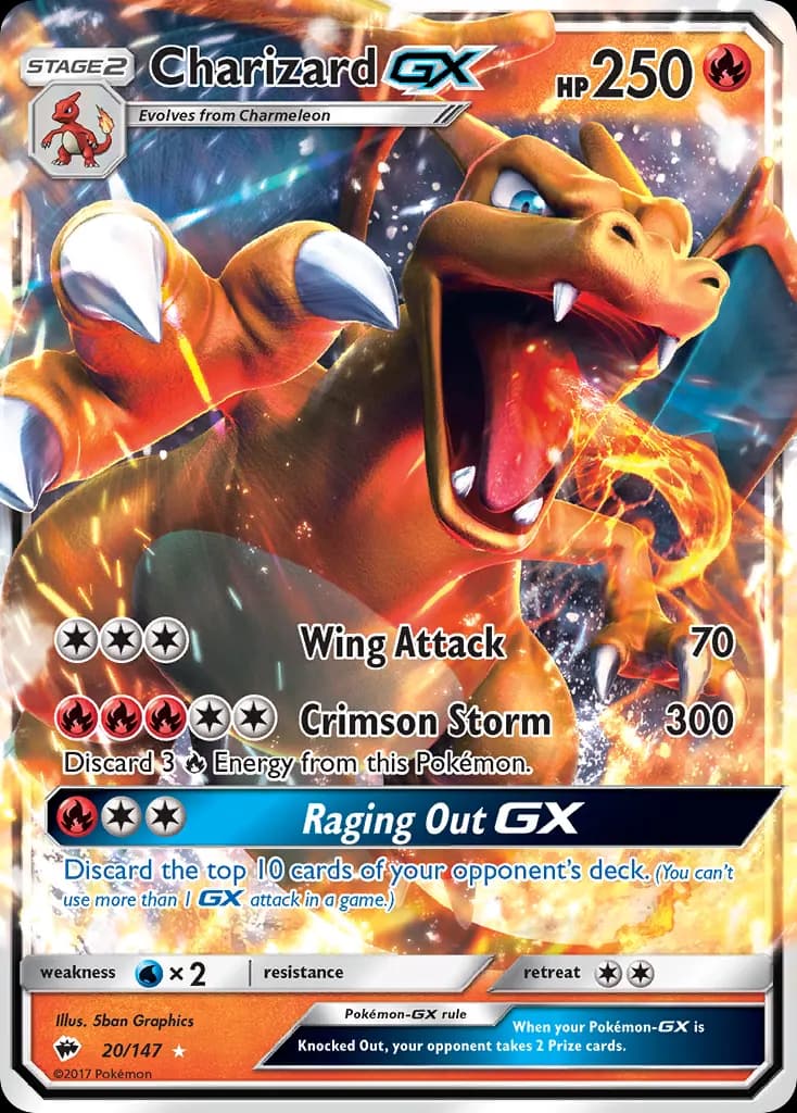 Charizard-GX — Burning Shadows 20 Pokémon card