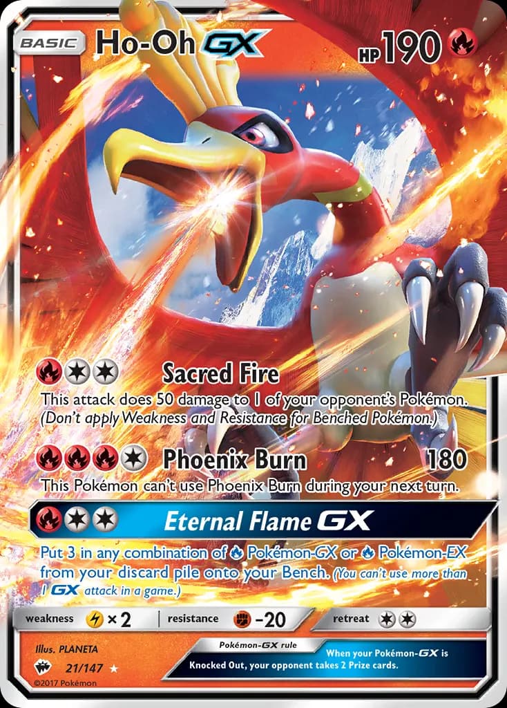 Ho-Oh-GX — Burning Shadows 21 Pokémon card