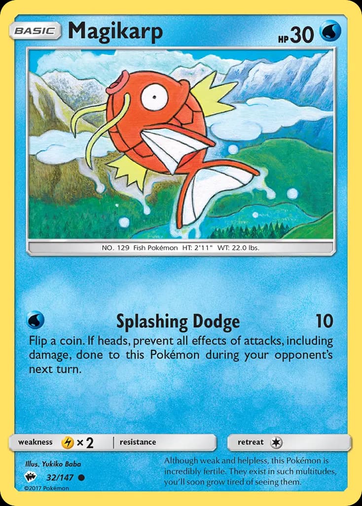 Magikarp — Burning Shadows 32 Pokémon card