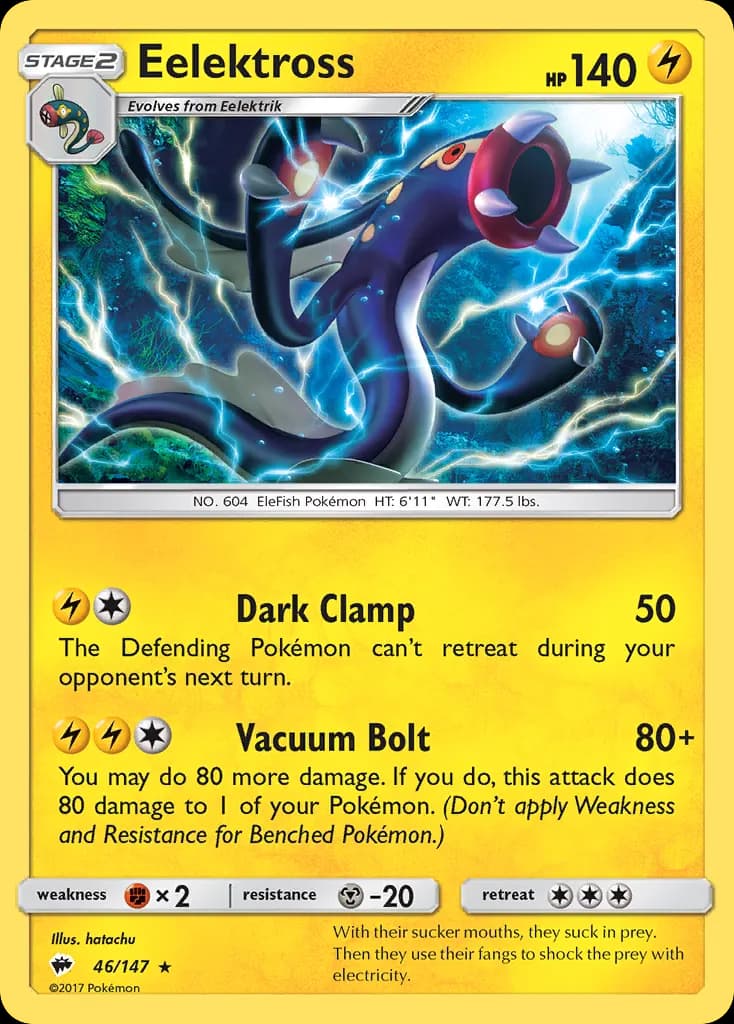 Eelektross — Burning Shadows 46 Pokémon card