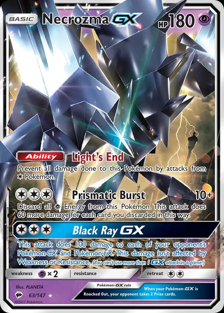 Necrozma-GX — Burning Shadows 63 Pokémon card