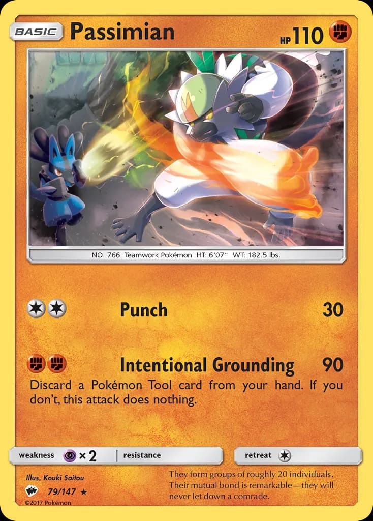 Passimian — Burning Shadows 79 Pokémon card