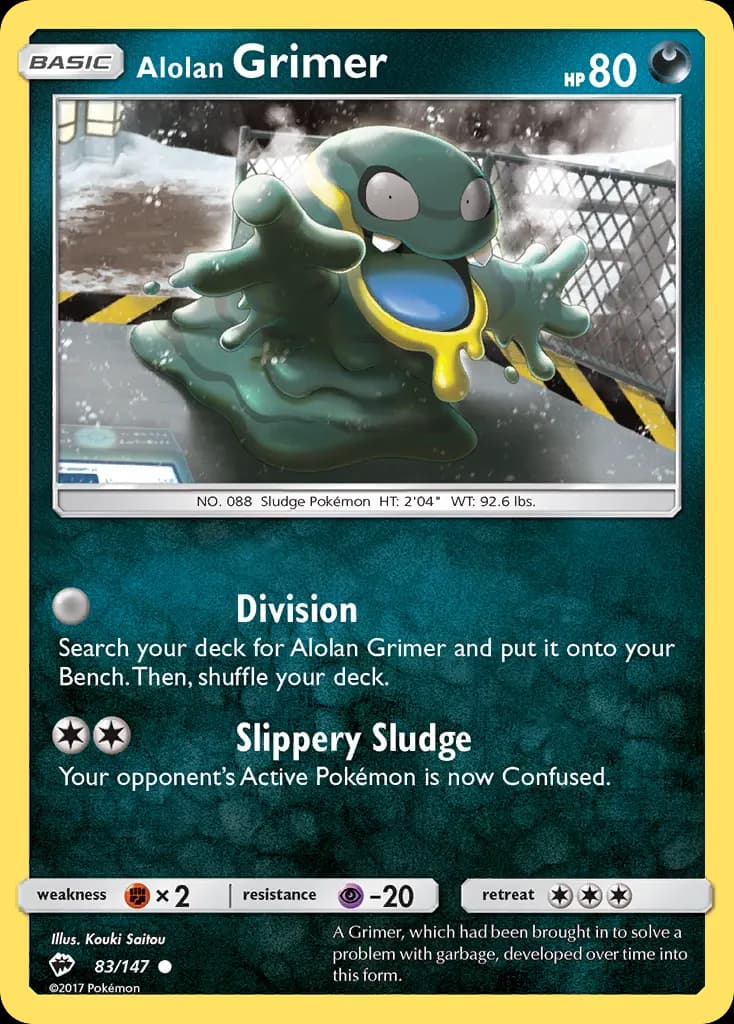 Alolan Grimer — Burning Shadows 83 Pokémon card
