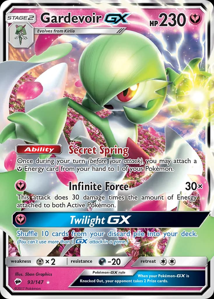 Gardevoir-GX — Burning Shadows 93 Pokémon card